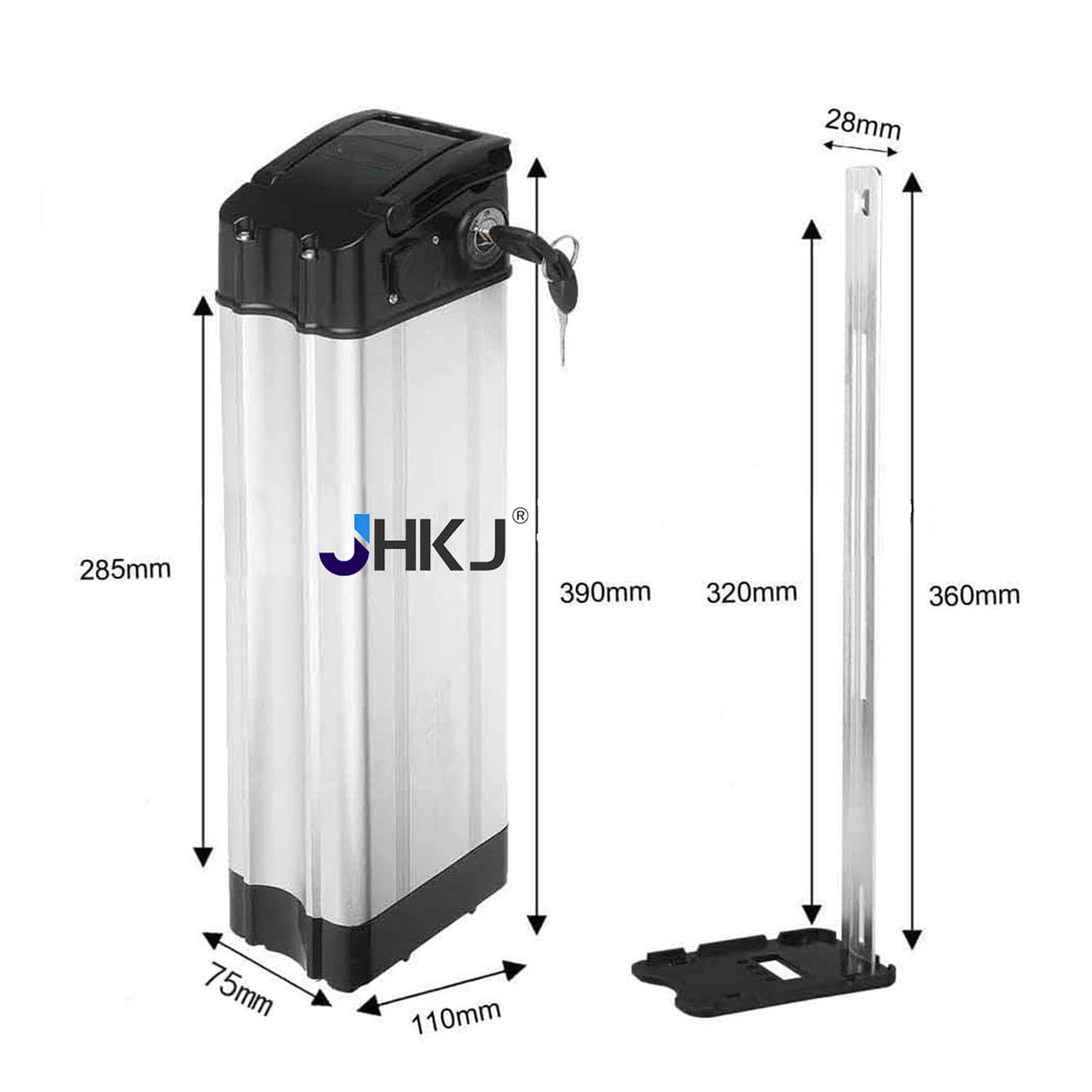 Akumulator litowo-jonowy 48 V 10 Ah 12,5 Ah 15 Ah 18 Ah 20 Ah Akumulator litowy do zestawów silnikowych 450 W-1000 W Wbudowany akumulator 48 V z ładowarką i blokadą bezpieczeństwa