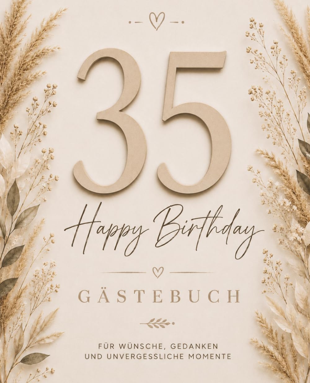 Gästebuch zum 35. Geburtstag – Boho Edition: Wunderschönes Erinnerungsbuch für liebe Wünsche, Herzensmomente und besondere Erinnerungen