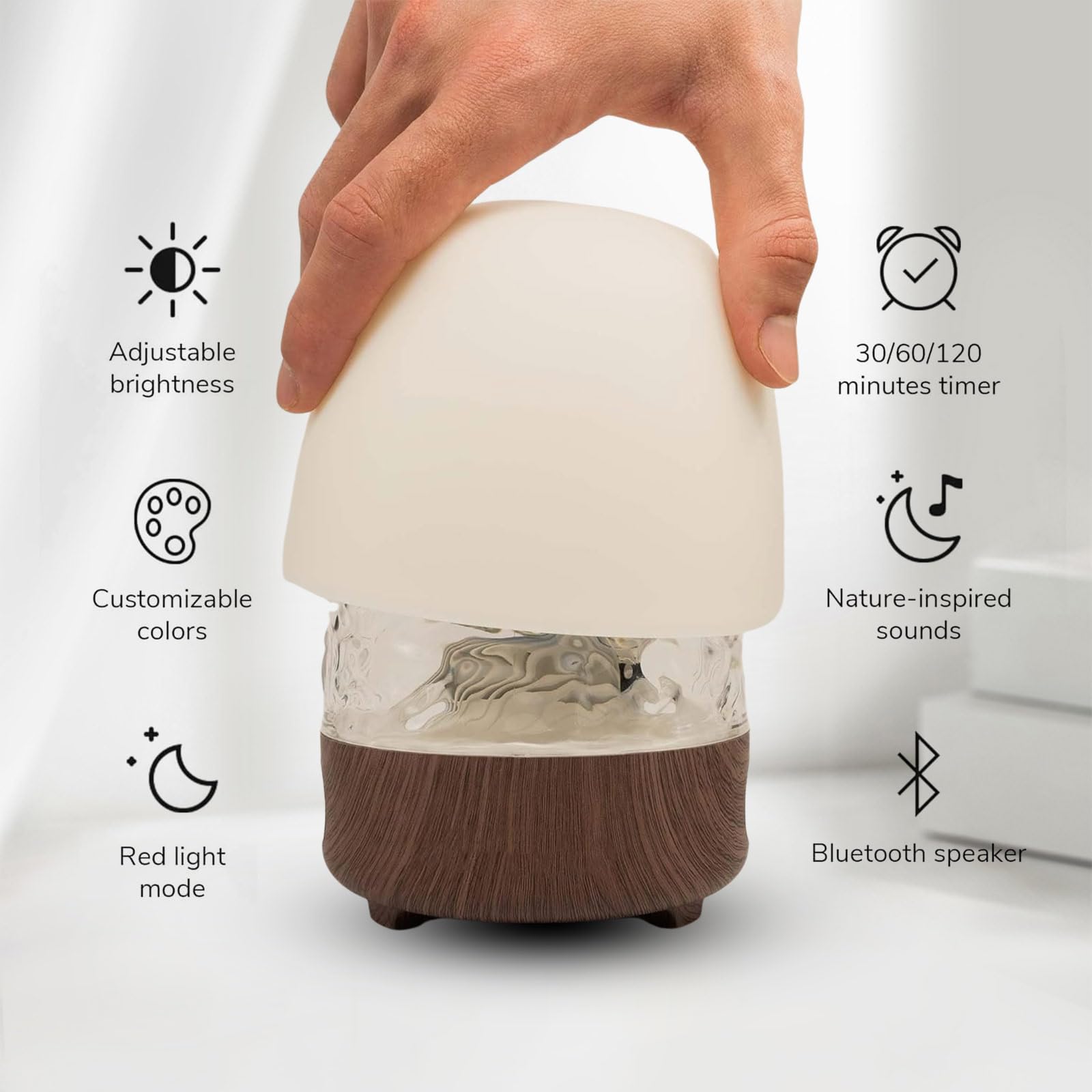 Cordless Projector Light, 1Pack Ocean Wave Lamp With Remote Control Rechargeable 16 Color Adjustable Brightness Northern Night Light For Kids Bedroom Living Room Game Party - View #2