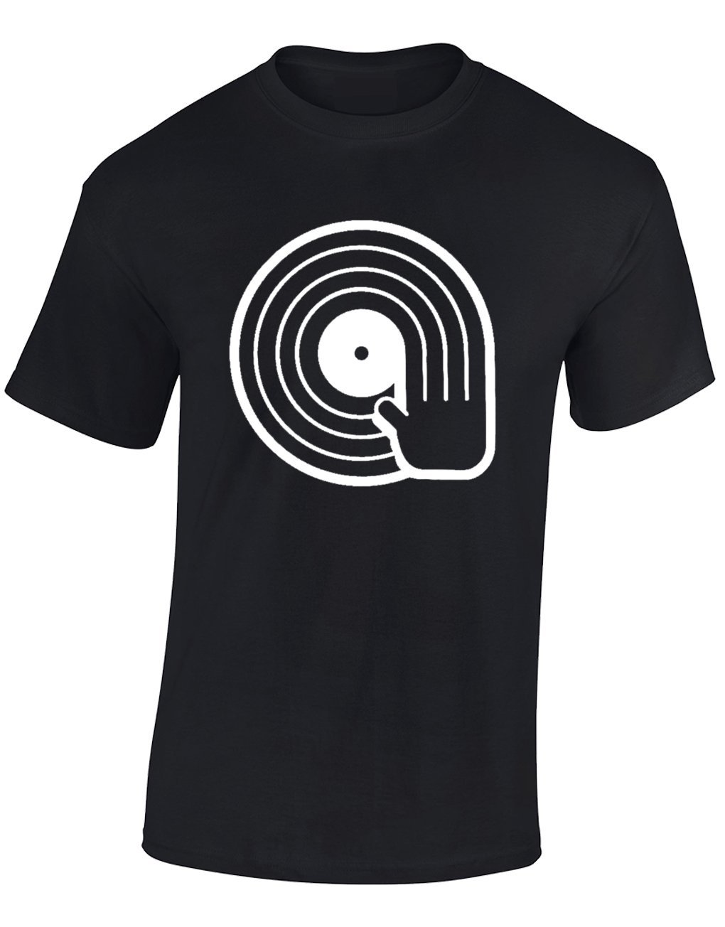 Crown Designs Men's Black Dj Mixing Design Novelty Gifts For & Teenagers T-Shirts Tops - /Large