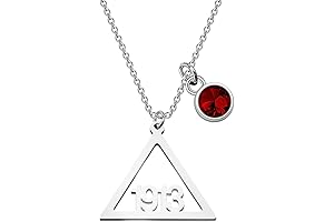 Delta Sigma Theta DST Necklace with Red Rhinestones