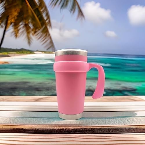 Miniatura 7 de Mango de vaso de 20 onzas, antideslizante para taza de viaje con agarre para vasos aislados al vacío, adecuado para trail, Sic, Yeti Rambler, Ozark