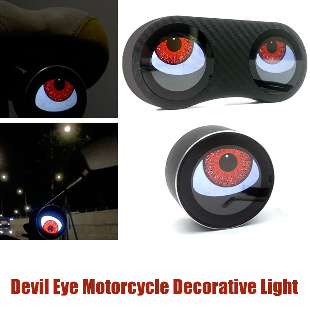KITPIPI Demon Eyes Bike Tail Light - Waterproof Smart Bicycle Tail
