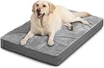 Vonabem Waterproof Dog Bed Large Medium Sized Dogs - Outdoor Orthopedic Crate Pad, Washable Pet Beds Removable Cover, Egg Crate Foam Support, Durable Anti-Slip Kennel Pads 35