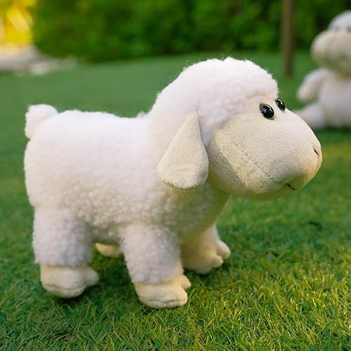 Miniatura 7 de FRANKIEZHOU - Oveja de peluche 3 piezas se sienta se para y se arrodilla el mejor regalo para todos Negro, gris, Blanco