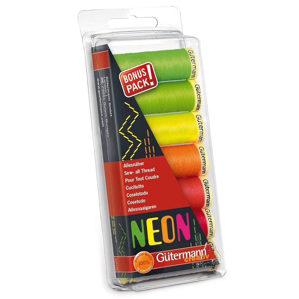 Amazon.com: Gutermann Thread Set, Neon, 100m