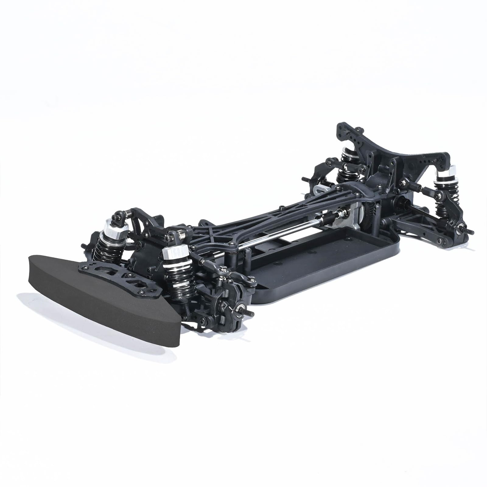 1/10 RC Auto Chassis Rahmen Bausatz 4WD On-Road, DIY Rolling Chassis Frame Kit für Erwachsene, Radstand 258-261mm (ohne Elektronik)