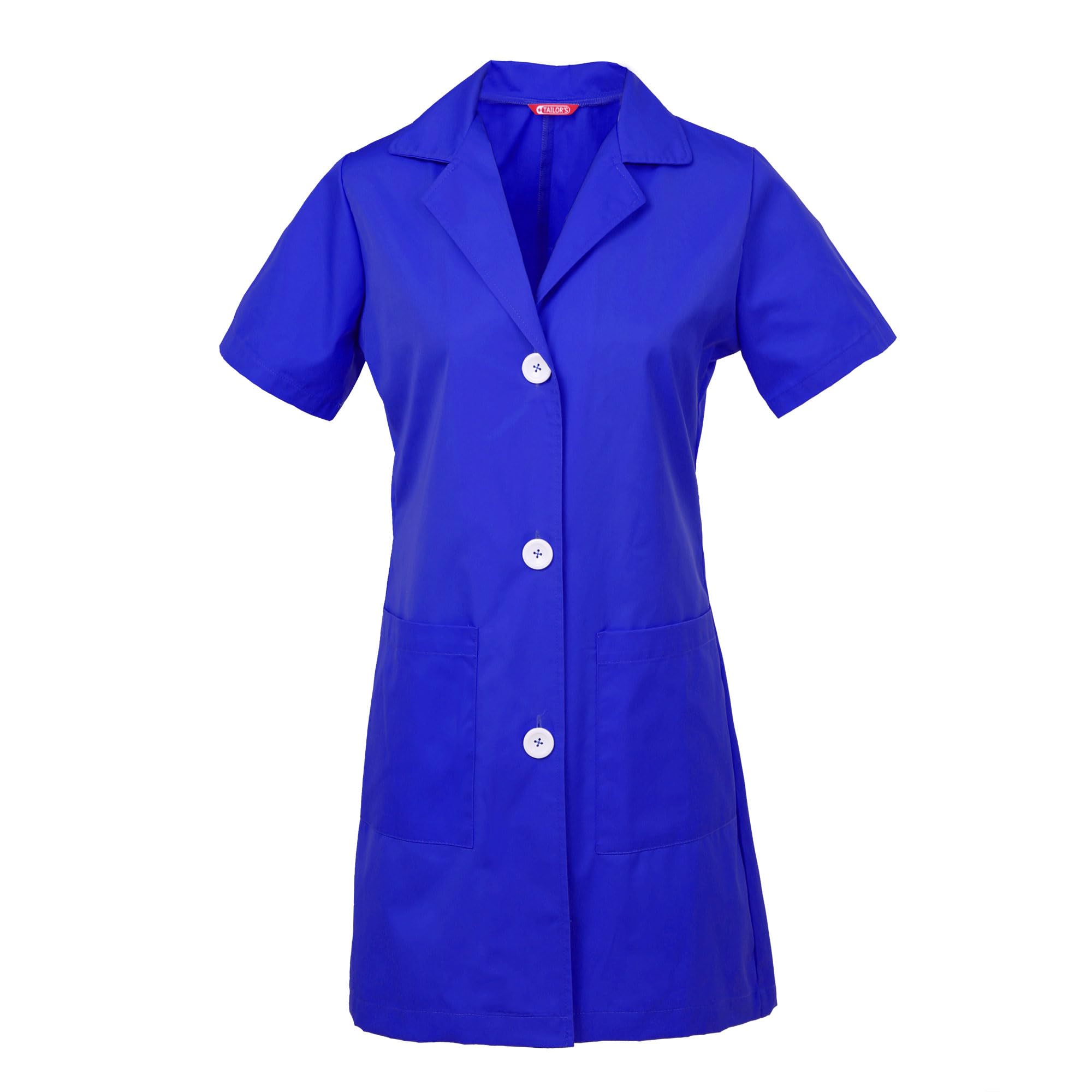 TAILOR'S Women's Short Sleeve Lab Coat Royal