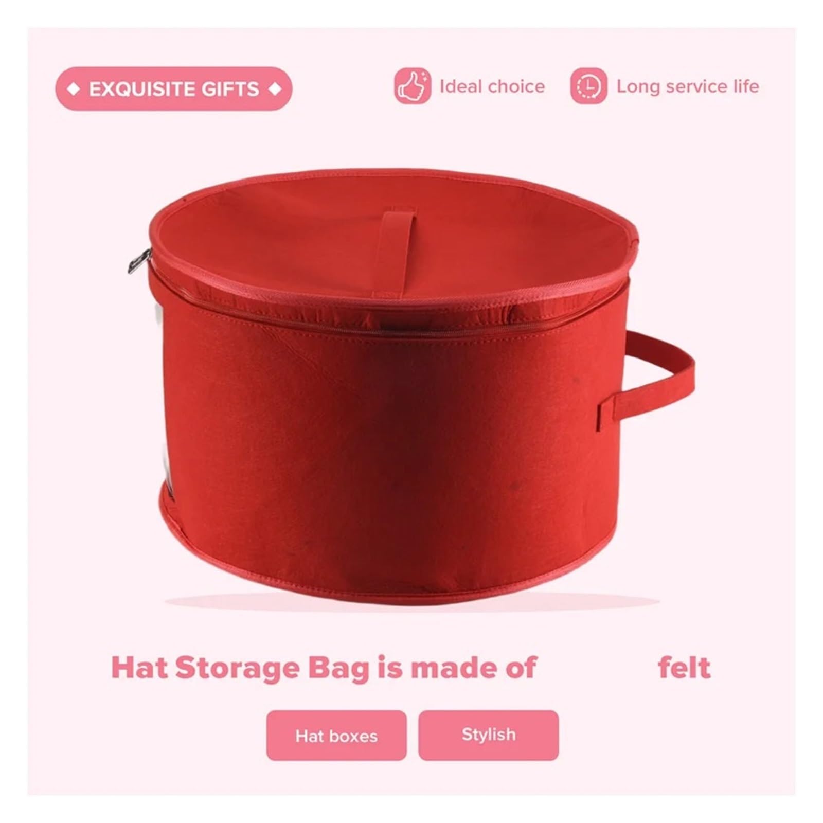 Hutbox-Organizer, runde Reise-Hutboxen, Faltbare Hut-Aufbewahrungstasche mit staubdichtem Deckel, große Hut-Aufbewahrungsbox, Hutboxen für Schlafzimmer, Umzug