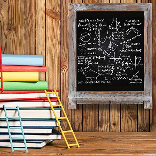 Rustic Chalkboard Sign, NEARPOW 15”x12” Tabletop Stand and Wall Hanging Display, Pine Wood Frame with Smooth Magnetic Surface Chalk Board Easel for Home Decoration, Wedding, Kitchen, Menu(Whitewashed)