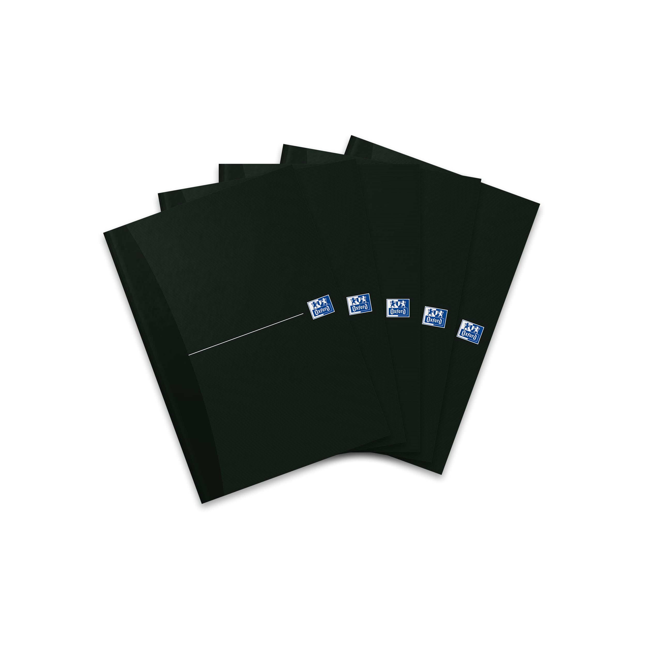 Oxford gebundenes Buch A4 blanko 192 Seiten, smart black/schwarz, 5 Stück