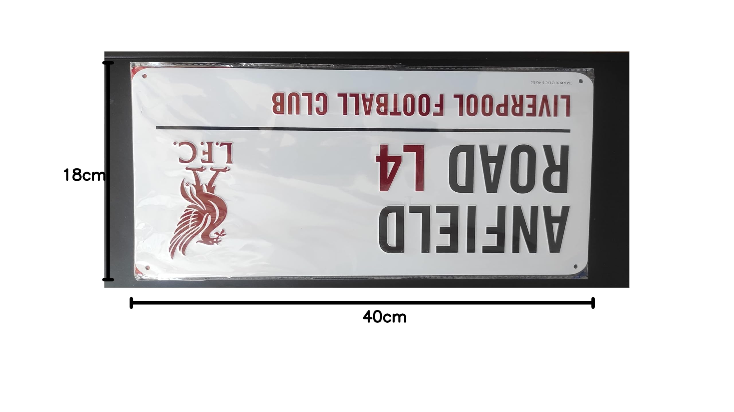 Liverpool F.C. - Placa de Calle de Ainfield Road de Metal