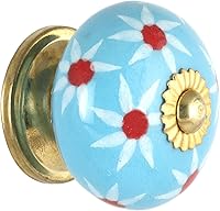 Vista 6 de Tiradores para tocador - Manejados a mano de cerámica de campo para cajones de armarios de cocina - Tiradores para armario de granja estilo bohemia