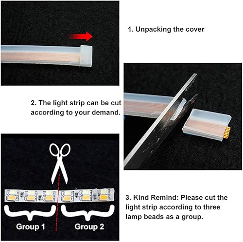 Miniatura 4 de LEDCARE - Tira de luz de tubo para faros delanteros de coche, RGB multicolor, 24.0 in, flexible, impermeable, LED, luz de marcha diurna, luz de neón