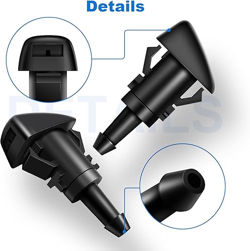 Miniatura 4 de Paquete de 2 boquillas de limpiaparabrisas delantero de alta calidad, repuesto de boquilla para limpiaparabrisas para Chrysler, Dodge, Jeep, Ram,