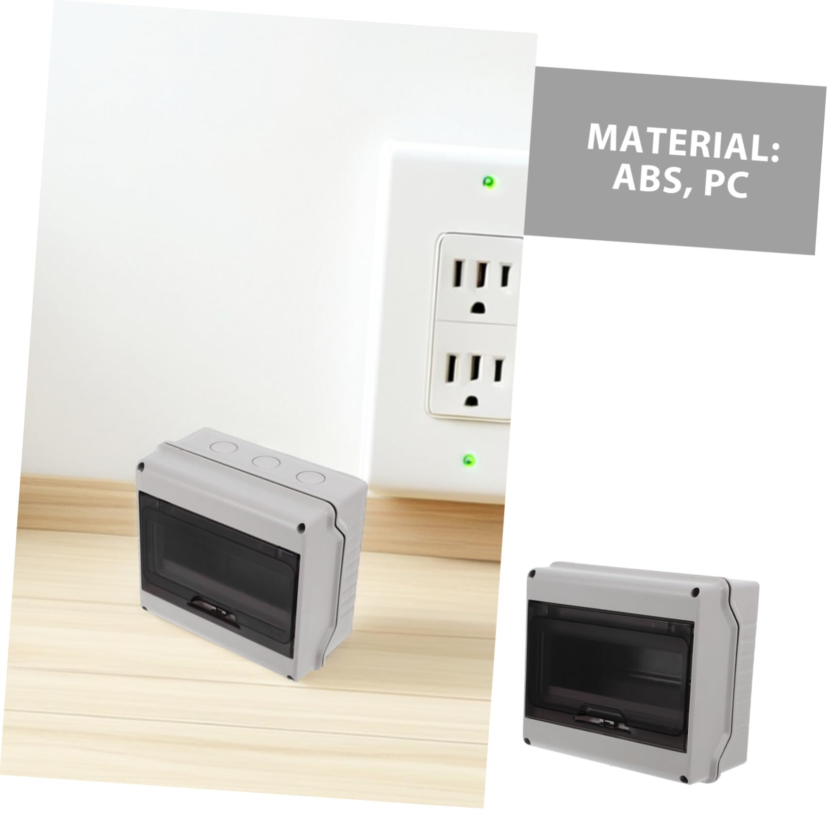 Scatola Elettrica da Esterno Ip65 8 Vie con Finestra Trasparente e Guida Din, per Stazioni di Ricarica e Parcheggi, 2 Pezzi