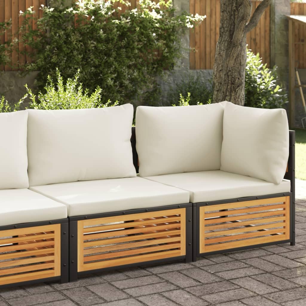 vidaXL Divano da Giardino con Cuscini 2 Posti Legno Massello di Acacia