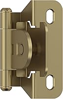 Vista 9 de Amerock BPR8701CZ Bisagra para gabinete Superposición doble desmontable de 1/4 pulgada (6 mm) Bronce champán Bisagra para puerta de gabinete