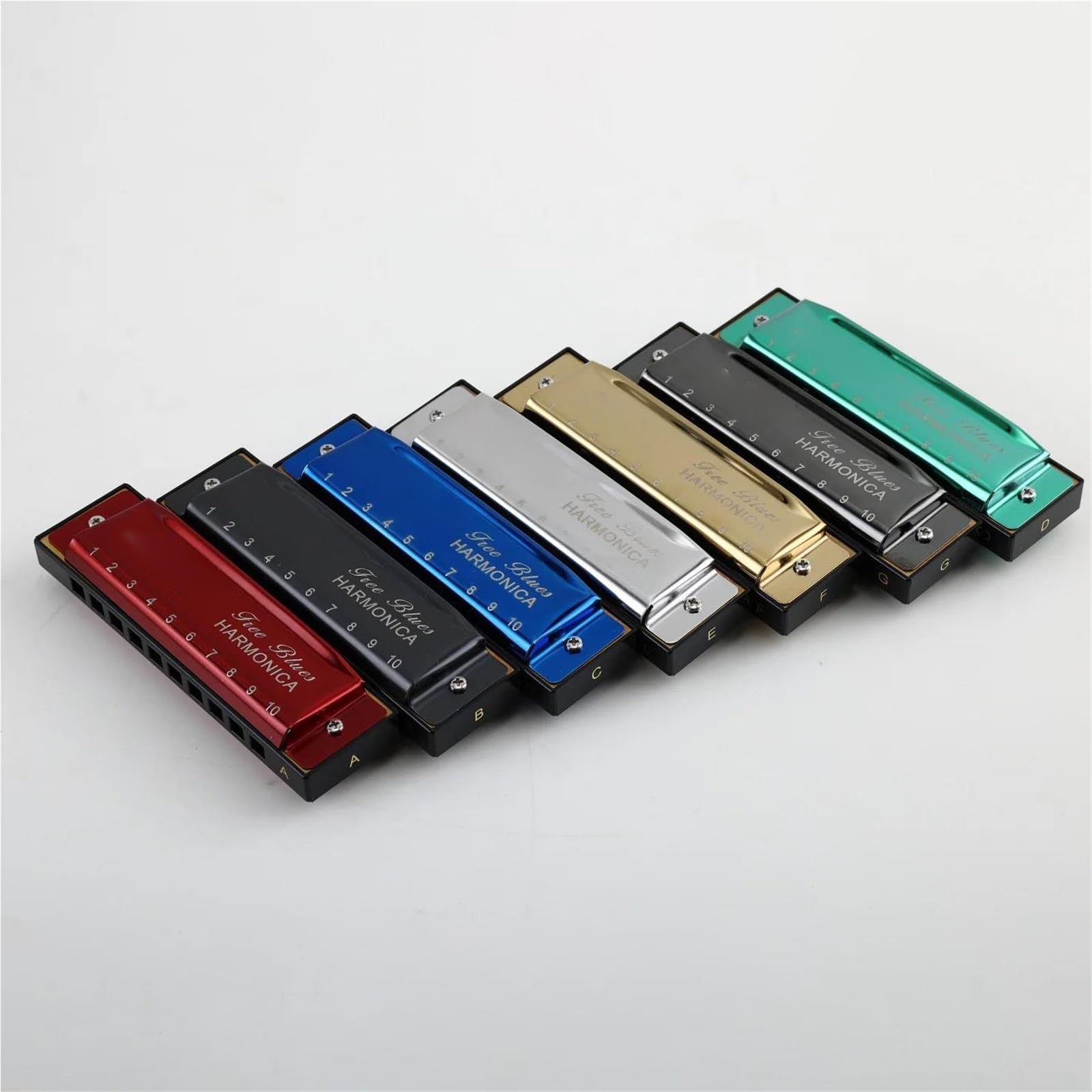 Harmonijka Ustna Zestaw Harmonijki Ustnej 10 Otworów Blues Harp Diatoniczny Organ Ustny Zestaw Harmonijki Ustnej Z 7 Klawiszami AG Key Dla Dorosłych