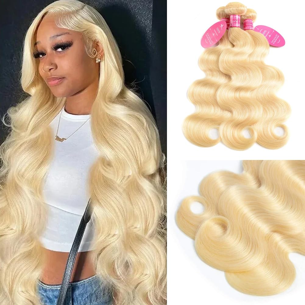 YISEA 613 Body Wave Brazilian Hair 12A Brazilian 613 Body Wave 3 Bundles Unprocessed Human Raw Hair Mink Hair Bundles Wet and Wavy Human Hair 613