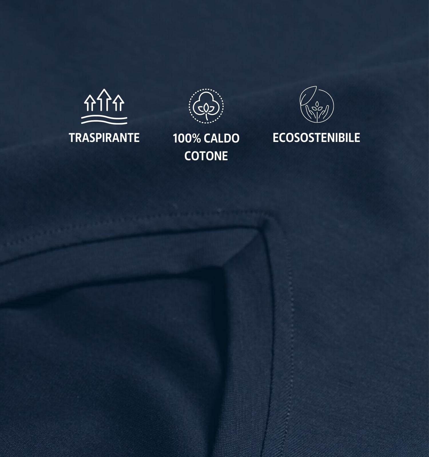 Liabel ® 3 Koszulki Intime Mężczyźni Ciepła Bawełna Termiczna Dekolt w kształcie litery V i szyi Paczka, 3 V Neck Niebieski, L