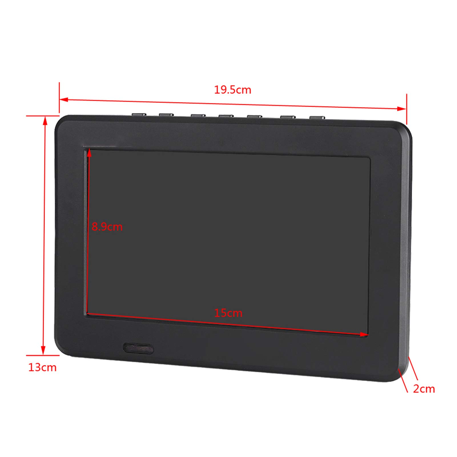 7 Pulgadas TV portátil, LED pequeña Televisión Dos Altavoz TV Digital con 1200 mAh baterías Recargables y Mando a Distancia para cámara, Cocina, Caravana, Coche