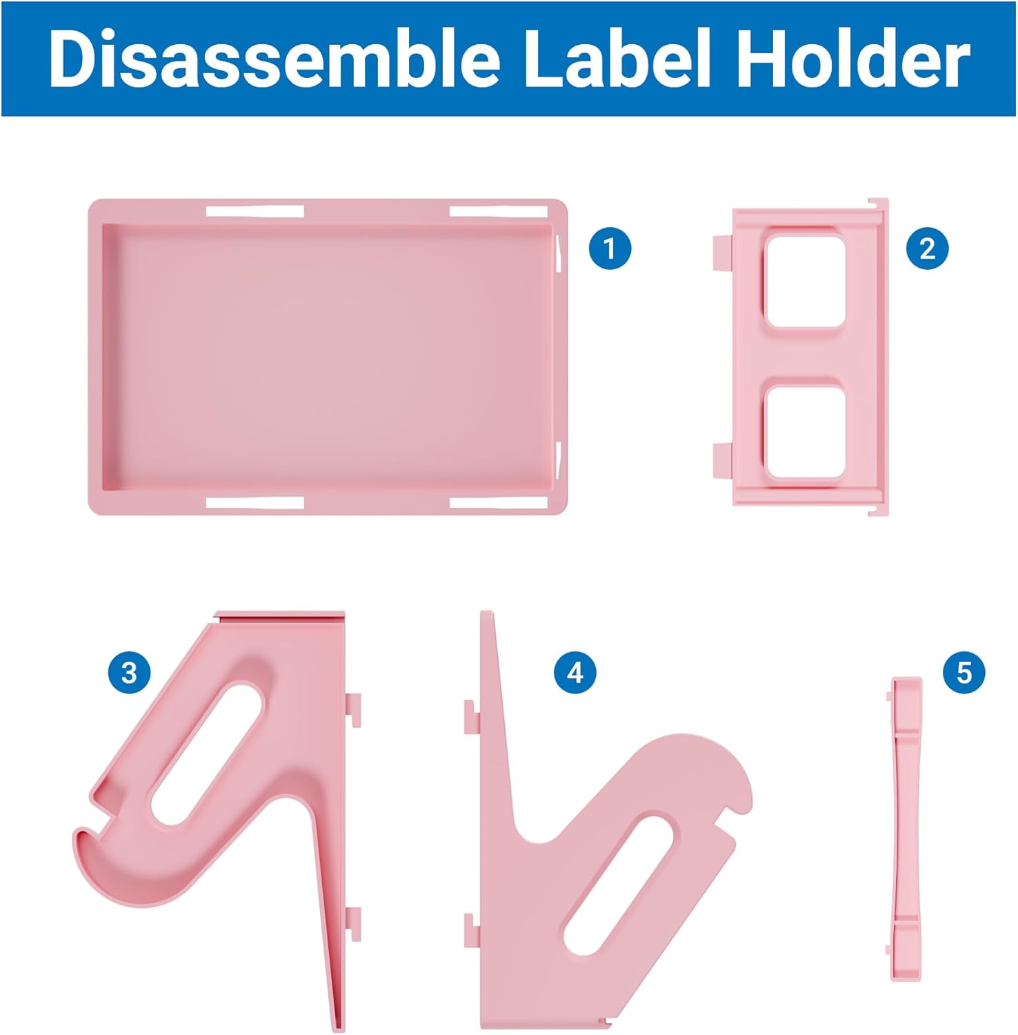 Jiose Label Holder for Thermal Printer - Compatible with 4x6 Rolls and Fan-Fold Thermal Labels - Shiping Label Holder (Pink) - Image 5