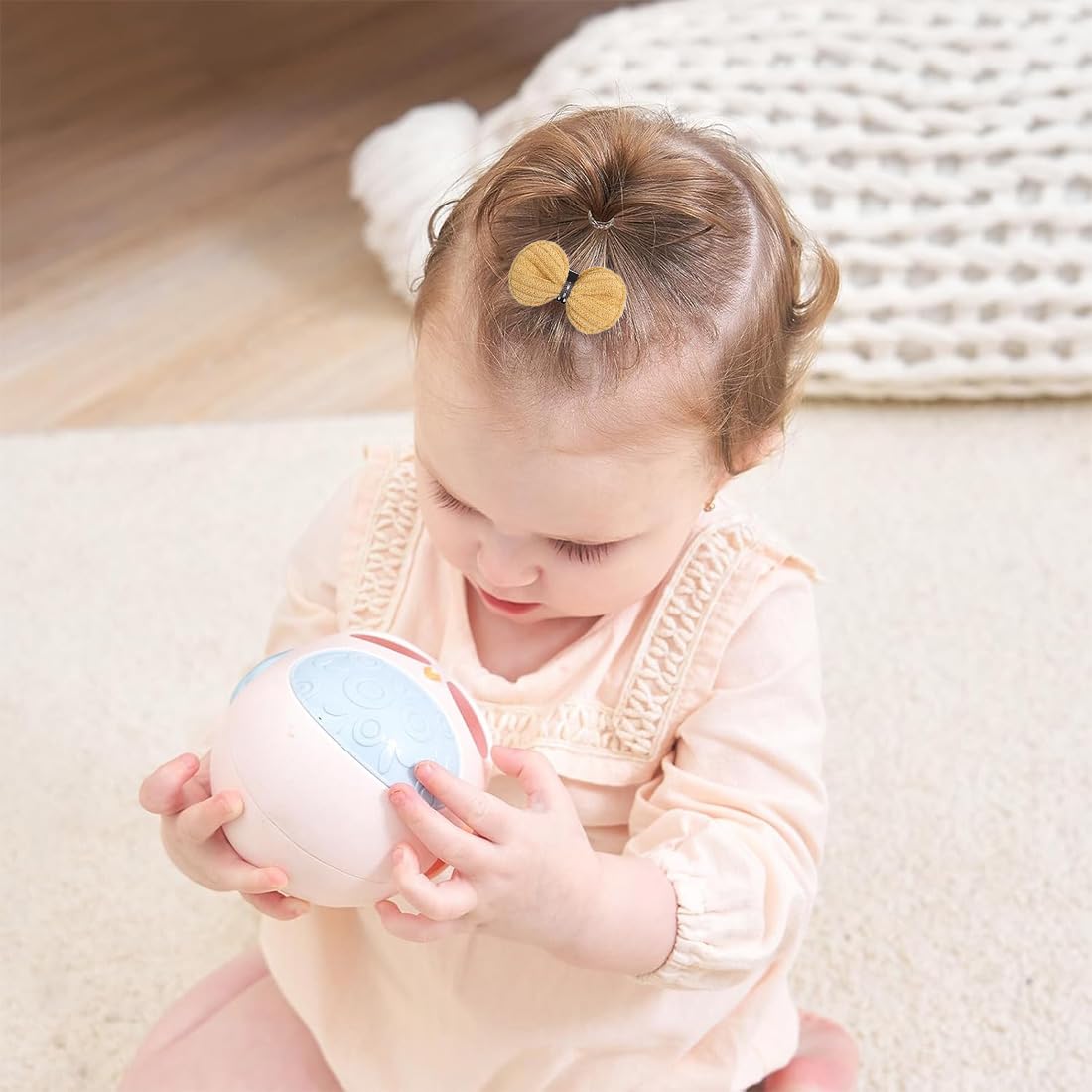 Barrettes Bébé Fille Mini en Coton Doux - Fleurs Panda Tournesol - Accessoires Cheveux Sécurisés Sans Irritation - Confortables pour Nouveau-Nés et Enfants