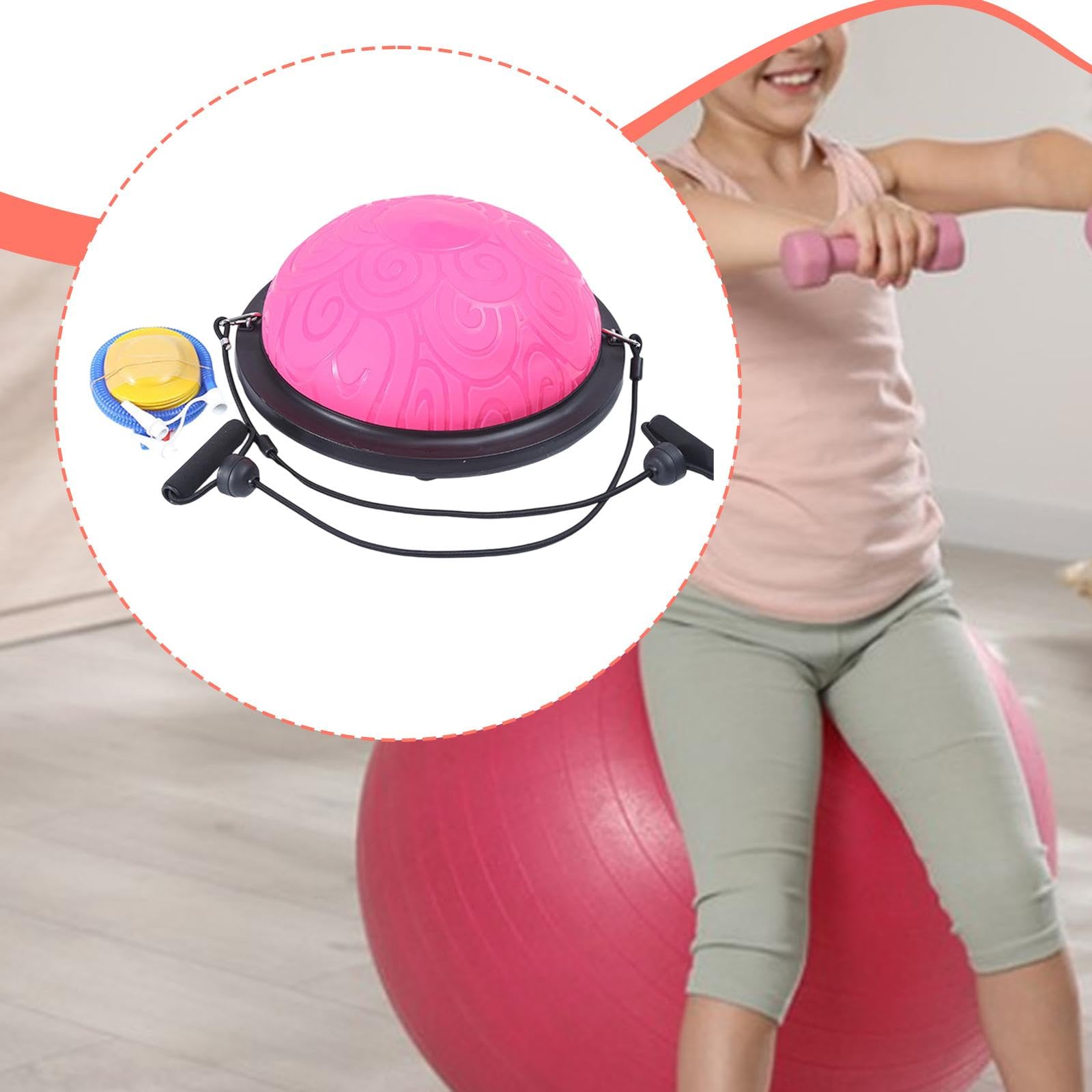 Gralara Gleichgewichtsball Balance Halber Gymnastikball Trainingsgerät mit Starker Tragfähigkeit für Abwechslungsreiches Training für Alle Fitnessleve