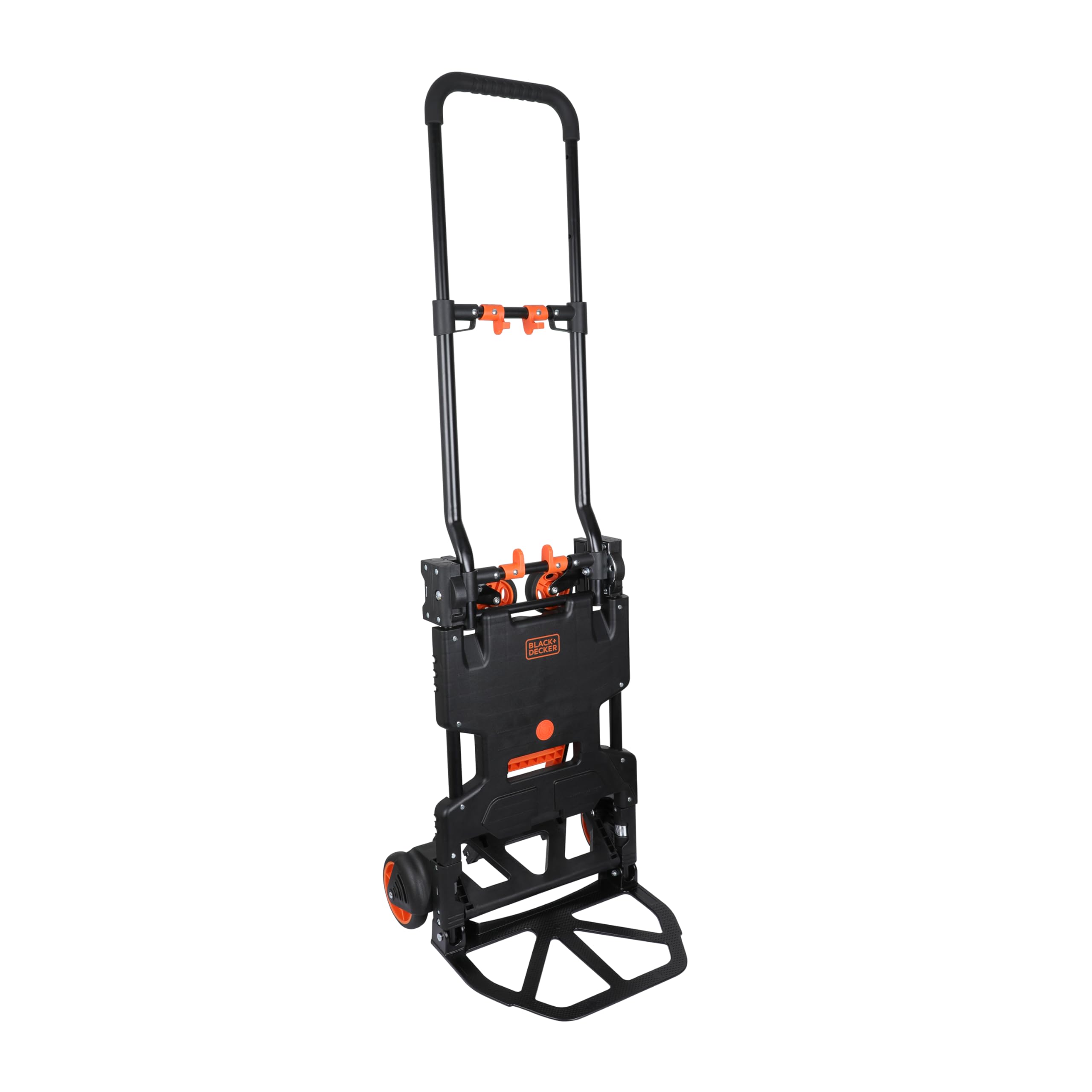 Black+Decker 2-en-1 Carro y Caretilla Plegable - Carretilla de Carga MAX. 55KG - Caretilla de Mano MAX. 120KG - Carro Plataforma con Ruedas Robustas - Plástico/Acero