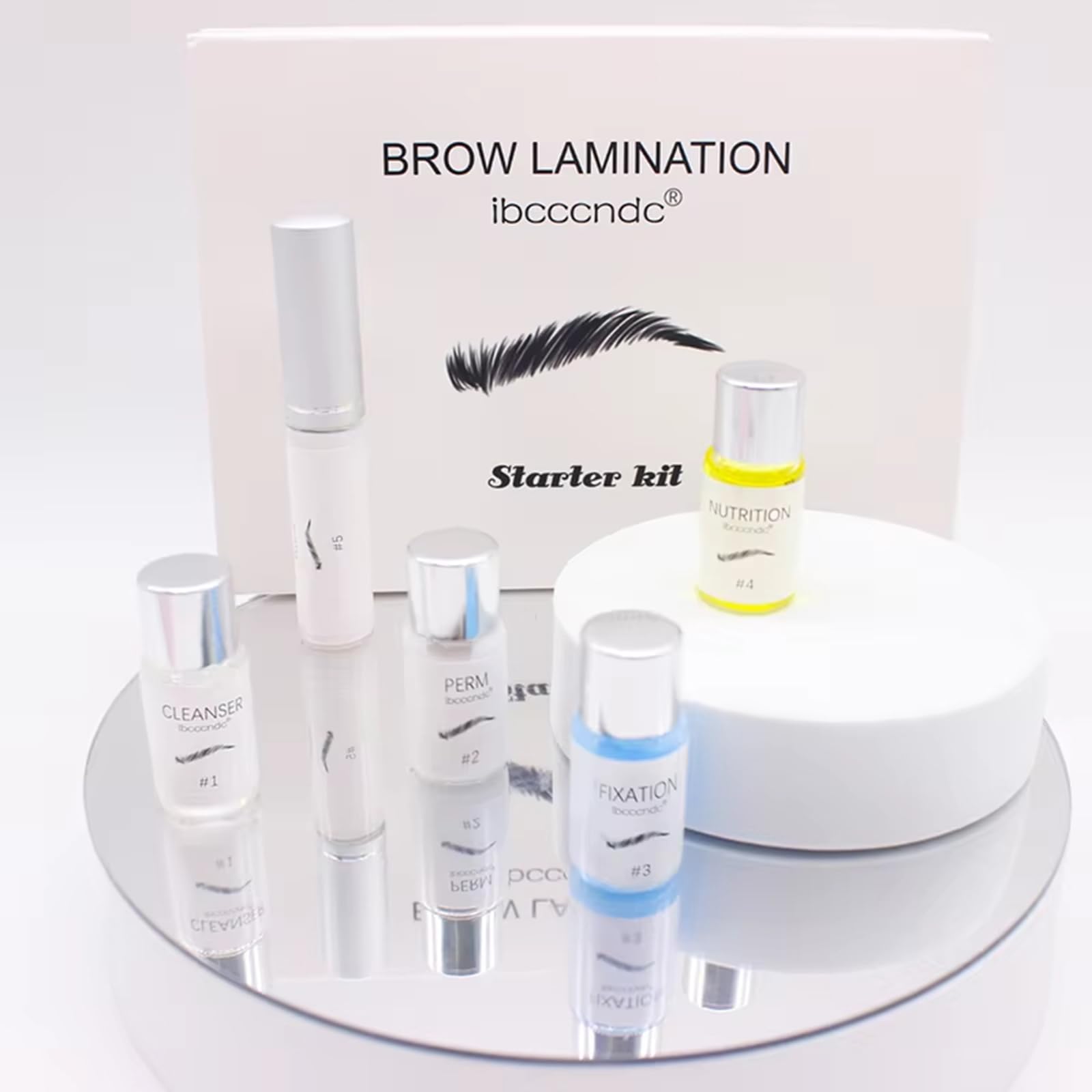 Kit Laminado de Cejas, Brow Lamination Kit Dura 6-8 Semanas, 15 Usos, Cejas Laminadas seguras y efectivas, Semipermanente Adecuado para Salón