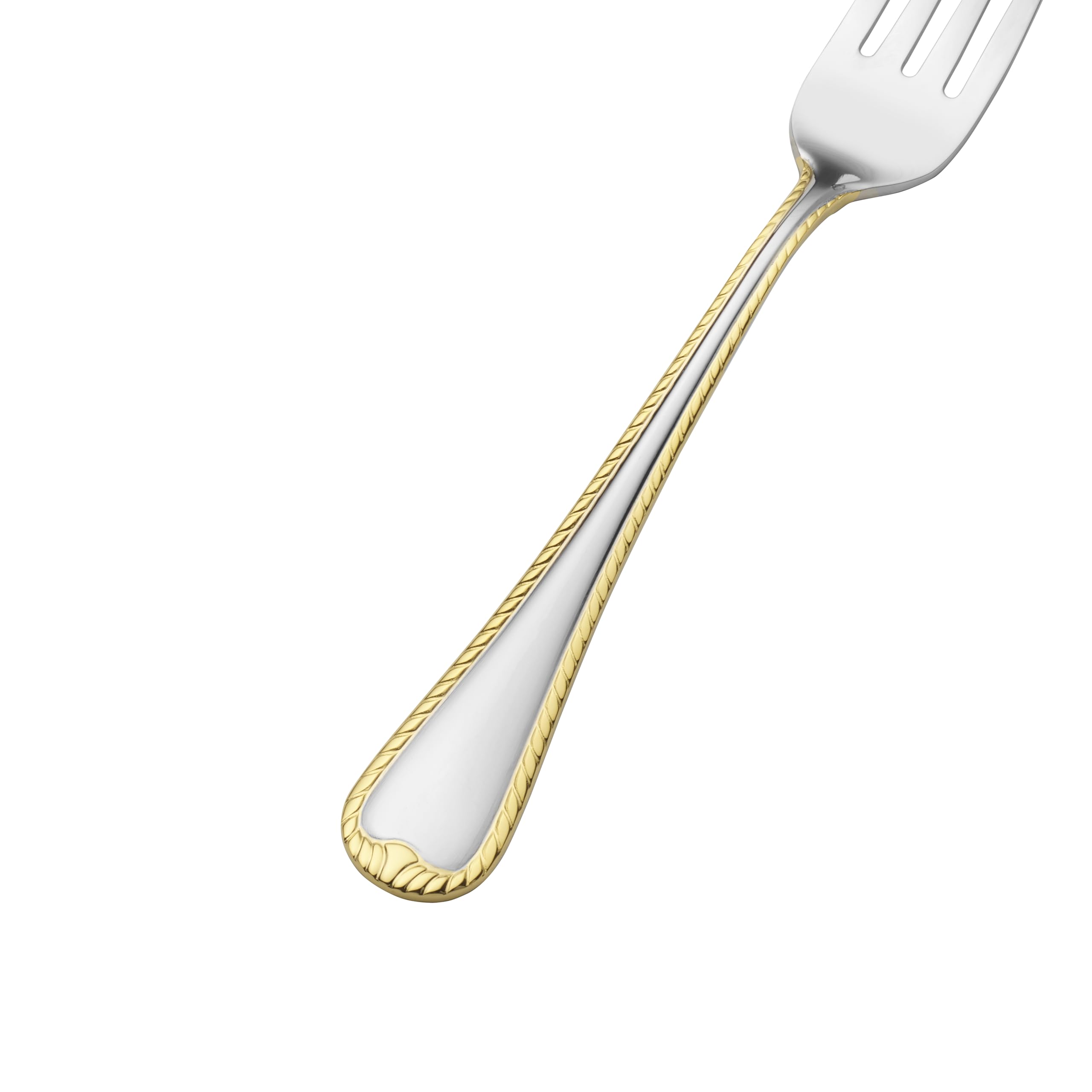 Mikasa Cameo Gold 65-Piece Flatware Set for 12, 18/10 Stainless Steel Silverware with 24-Karat Gold Accents, Teardrop Handles, Dishwasher Safe — Amazon image 6