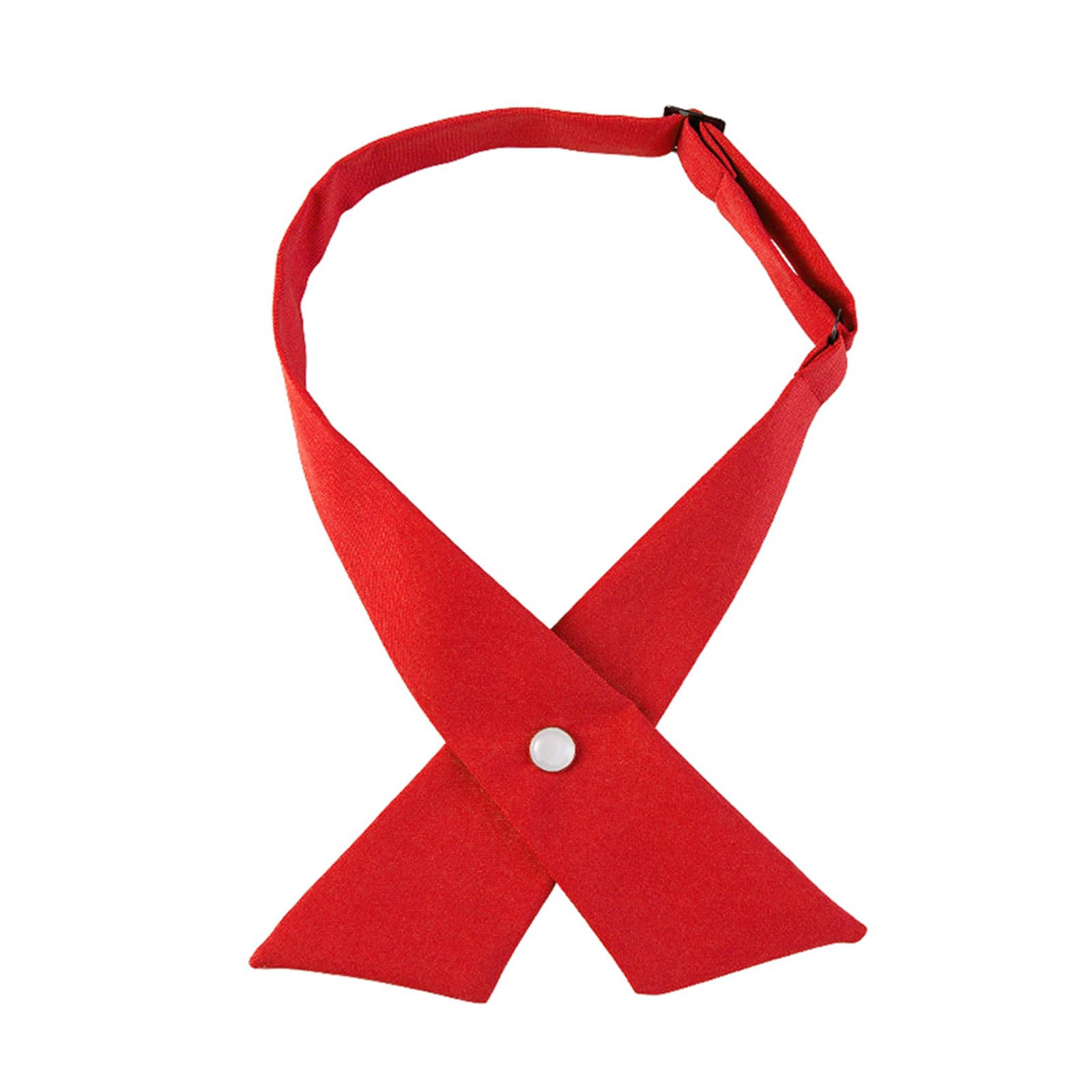 Montesy Adjustable Criss-Cross Bow Tie School Uniform Pre-tied Bowknot For Women/Girls Pre Tied Necktie Accessories Solid Color Uniform Collar Bows
