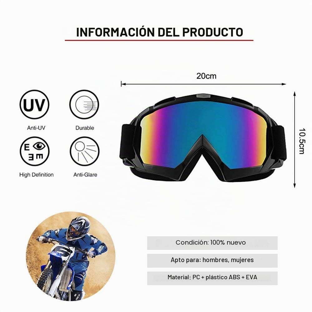Japace Gafas de esquí antivaho protección UV doble lente acolchado espuma al aire libre