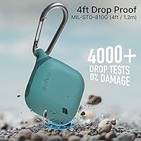 Vista 5 de Catalyst Funda impermeable para AirPods 4, protección contra caídas para Apple AirPods de 4ª generación con mosquetón, funda de silicona de carga