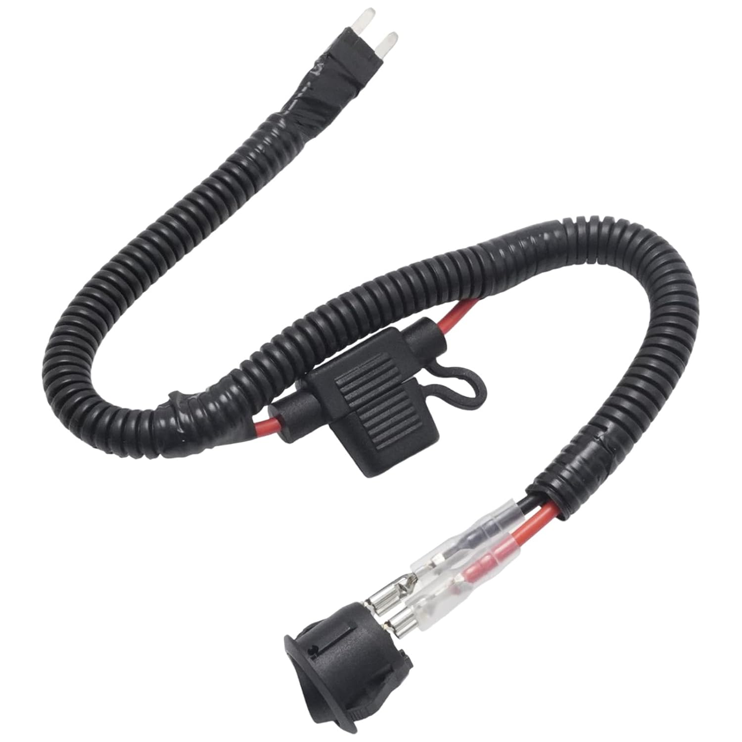 30cm Automotive Switched Fuse Bypass Kit, Easy Install Black Fuse Bypass Switch, Compatible with Mini Blade Fuse for Various Vehicles