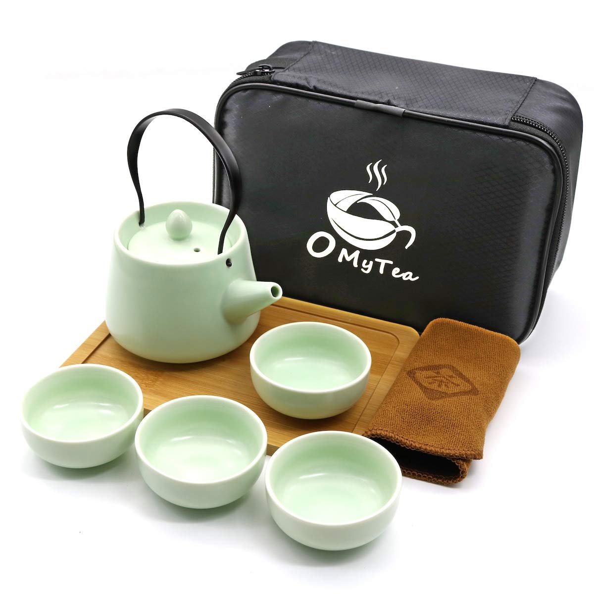 Buy OMyTea Travel Japanese Tea Set Chinese Asian Kung Fu Gongfu Porcelain Tea Set Including