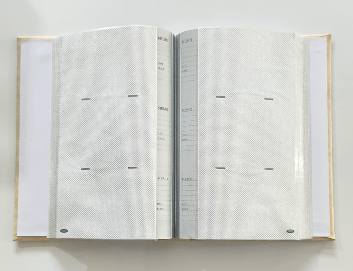 Makhijani Albums Rexine Photo Album (22.8cm x 6cm x 33.1cm, 300 Photos (4x6), Beige)