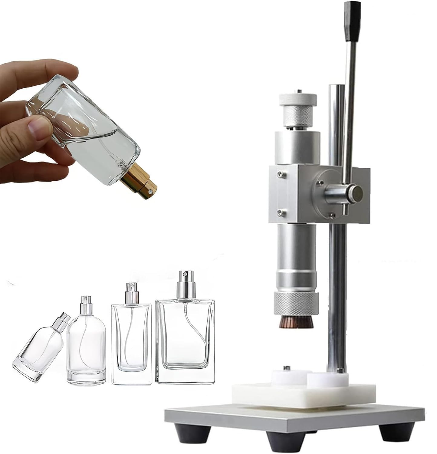 Perfume CrimperHeight Adjustable Crimping MachineStainless Press Capping MachineManual Perfume CapperPress Capping Tool20mm product thumbnail 2