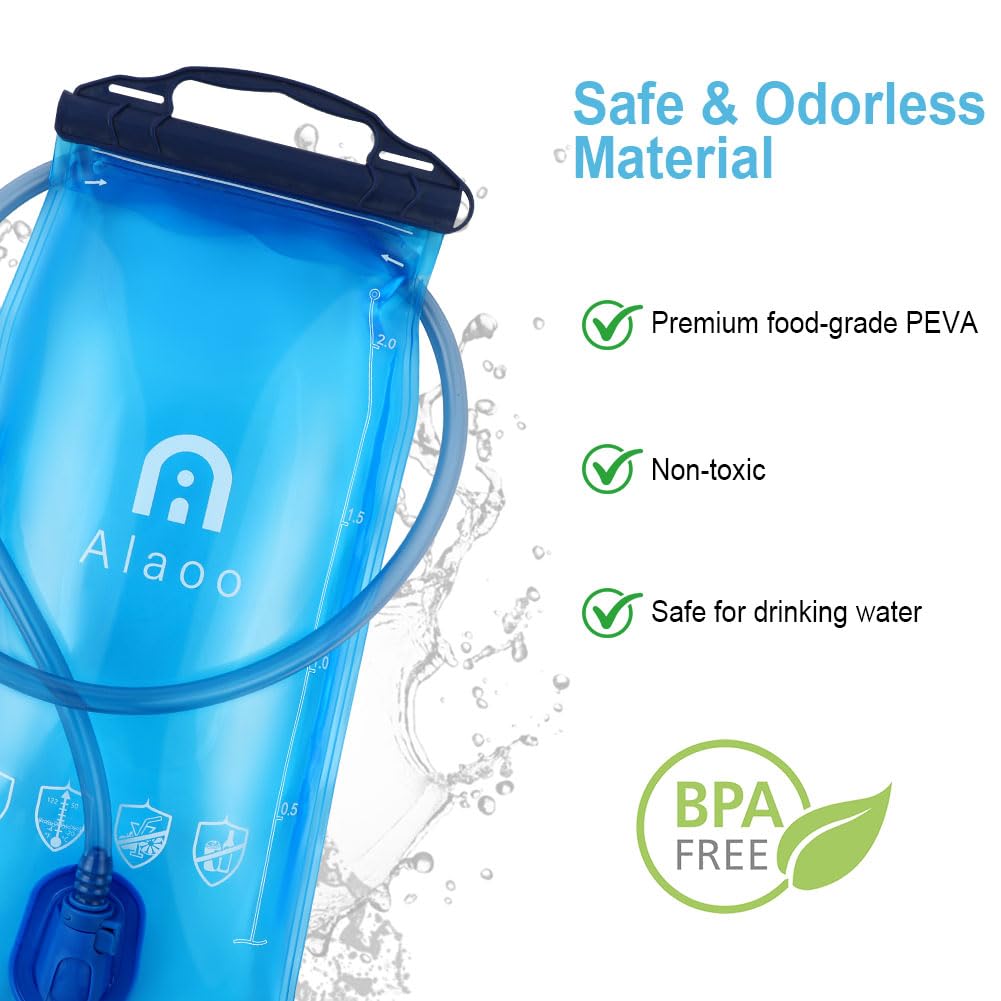 Sacca Ldrica, 2L Sacca Idratazione Portatile, Senza BPA, Design a Prova di Perdite, con Tubo, Adatto per Il Trail Running, Il Ciclismo e Il Campeggio(Azzurro)
