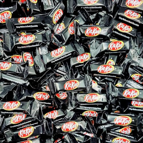 Image of KitKat Dark Chocolate Miniatures, Bulk Pack Individually Wrapped Wafer Candy Bars - 2 Pound (Pack of 1)