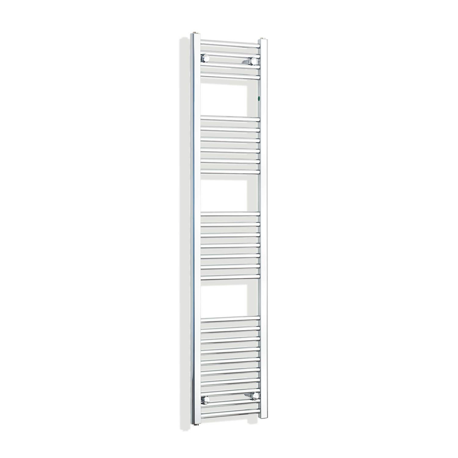 Companyblue 350mm Wide Chrome Heated Towel Rail Radiator Flat Ladder for Stylish Bathroom (350 x 1600 mm)