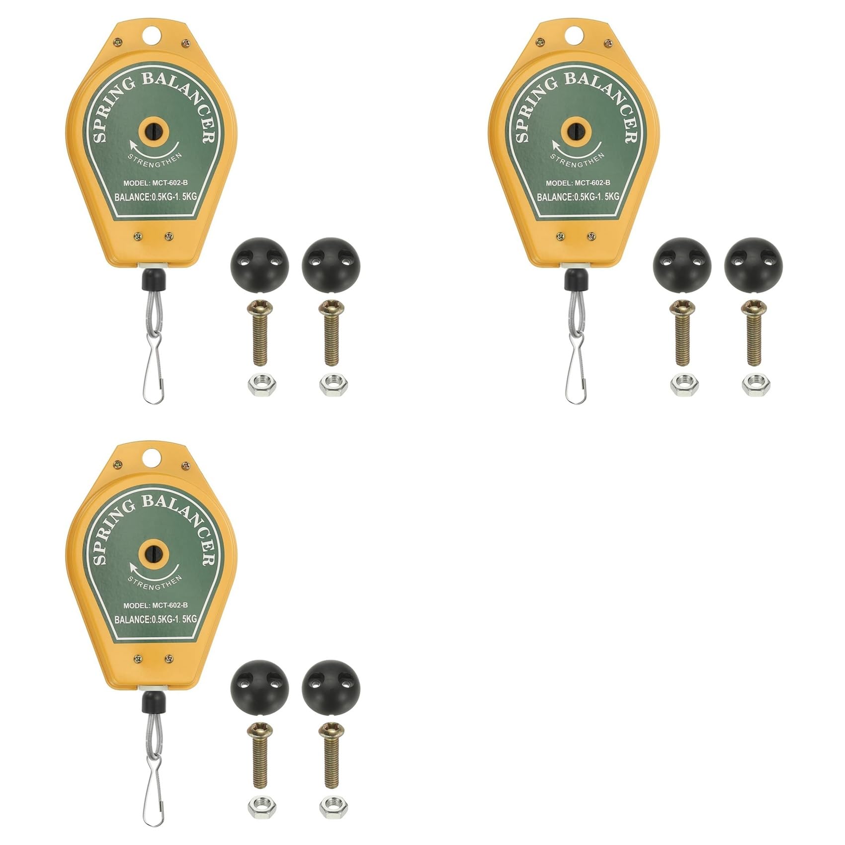 Jnchdghwa As Shown 3X Retractable Spring Balancer,Bearing Spring Tool Load Balancer 4 Feet Adjustable Cable Retractor 1.1-3.3Lbs(0.5-1.5Kg)