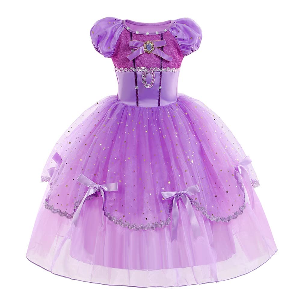 MYRISAM Girls Sofia The First Rapunzel Princess Halloween Costume Fancy Party Cosplay Dress Up Fariy Tale Birthday Dress