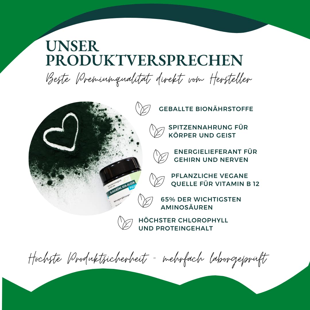 WILCO Bio AFA Algen 600 Presslinge - 100% naturreines Nahrungsergänzungsmittel für körperliche Fitness und ein gesteigertes Wohlbefinden