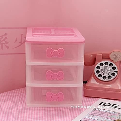 PEXIZUAN Organizador de maquillaje Kawaii Kawaii Organizador de escritorio Kawaii Accesorios de habitación Kawaii Decoración de escritorio Kawaii