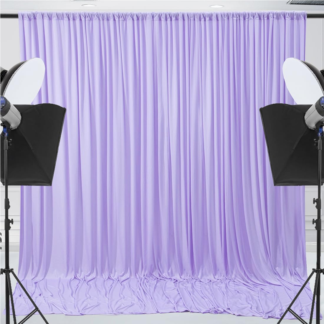 10x10ft Wrinkle Free Lavender Backdrop Curtain for Parties Soft Fabric Drapes Wedding Curtain Backdrop for Birthday Party Decorations Background for Photography 5x10ft,2 Panels