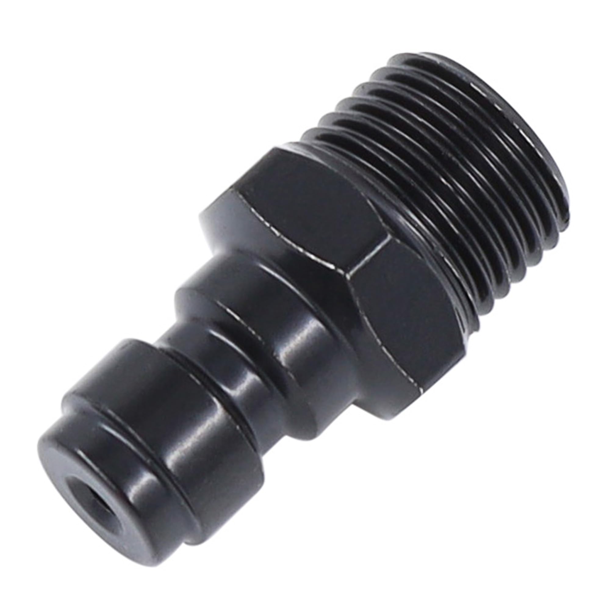 2 adaptadores de rosca macho NPT de 1/8 pulgadas, enchufe de desconexión rápida de 8 mm, accesorios de adaptador Foster PCP Airsoft, cobre chapado en zinc negro