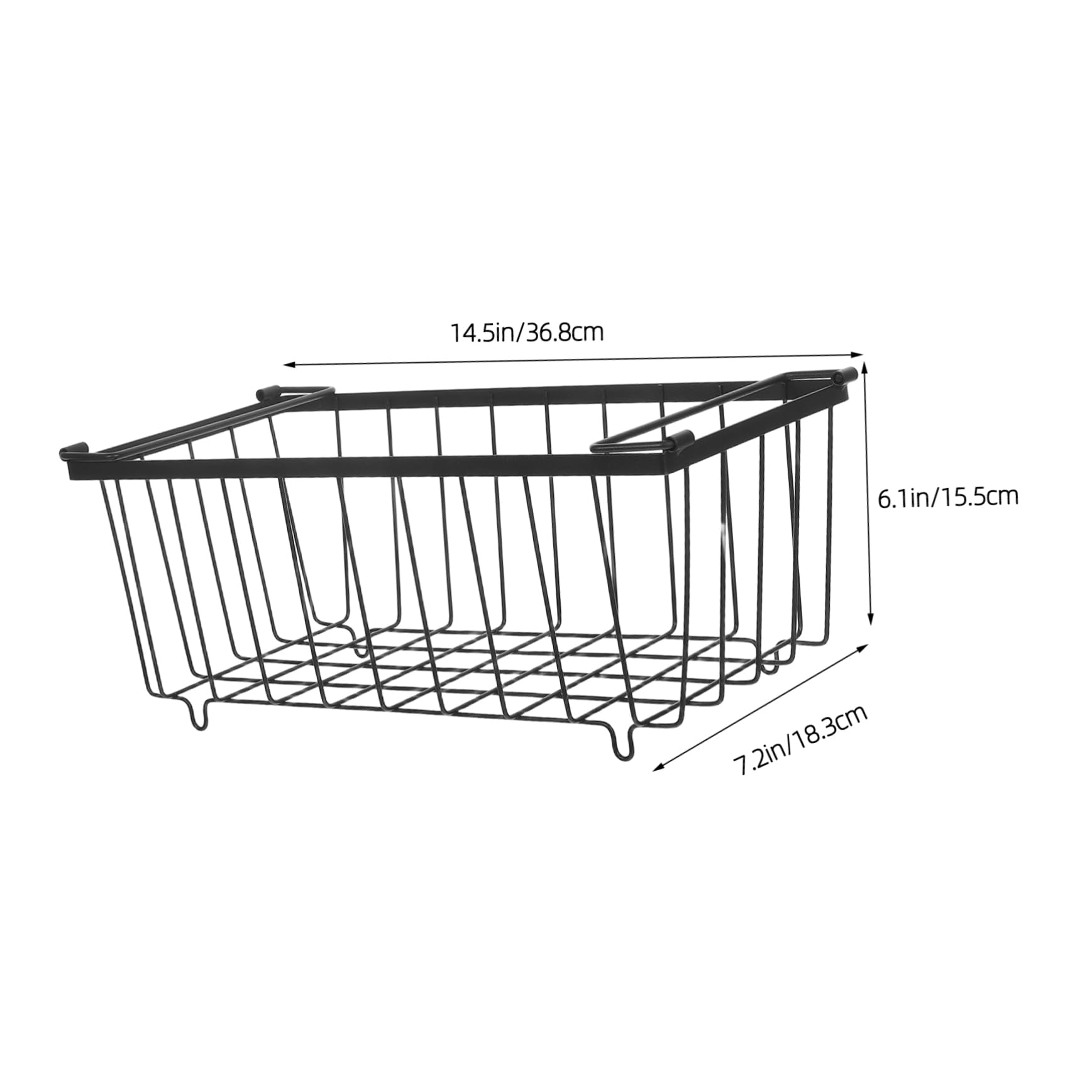 VILLCASE 4piezas Cestas De Almacenamiento Para Congelador y Refrigerador Organizadores De Alambre Con Asas Para Despensa De Cocina Cestas De Hierro Para Almacenamiento De Alimentos