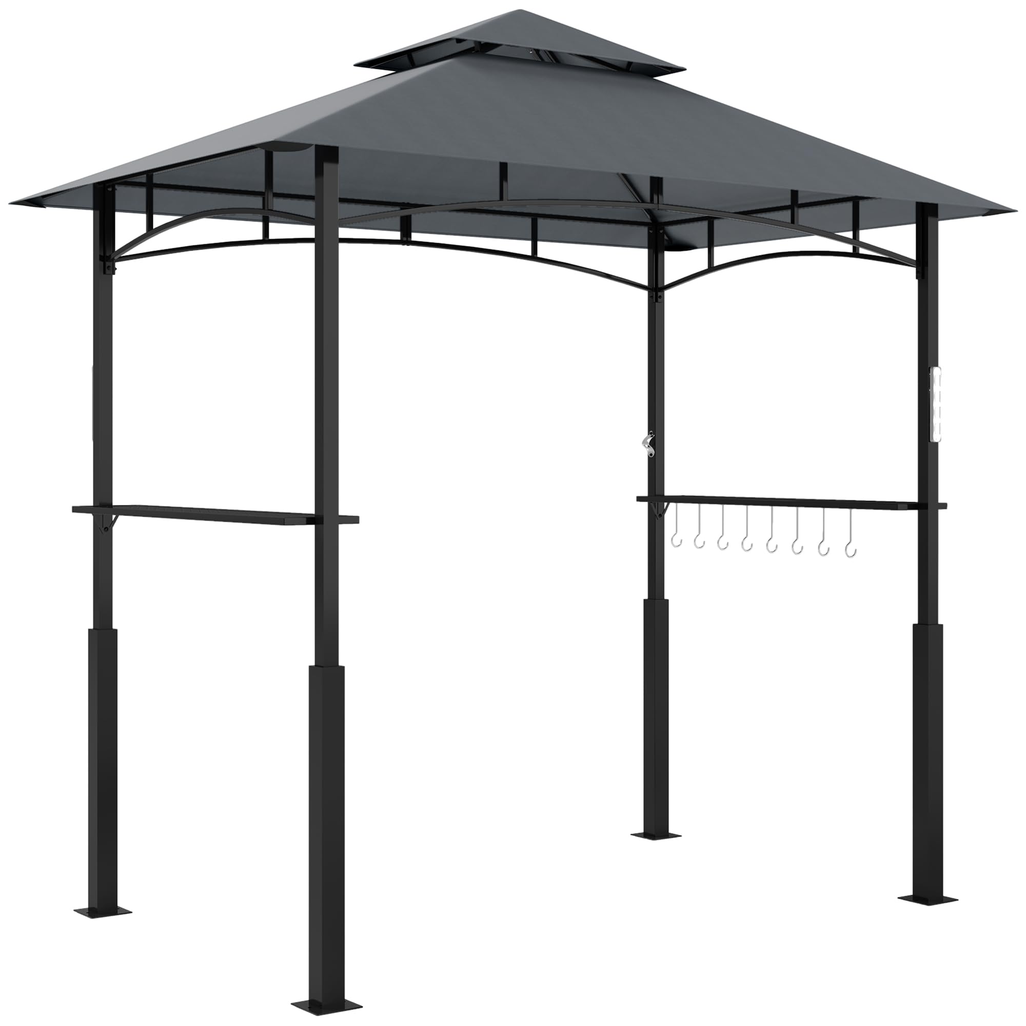Grillpavilion z LED, wodoodporny, ognioodporny, 243x148 cm